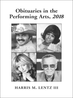 cover image of Obituaries in the Performing Arts, 2018